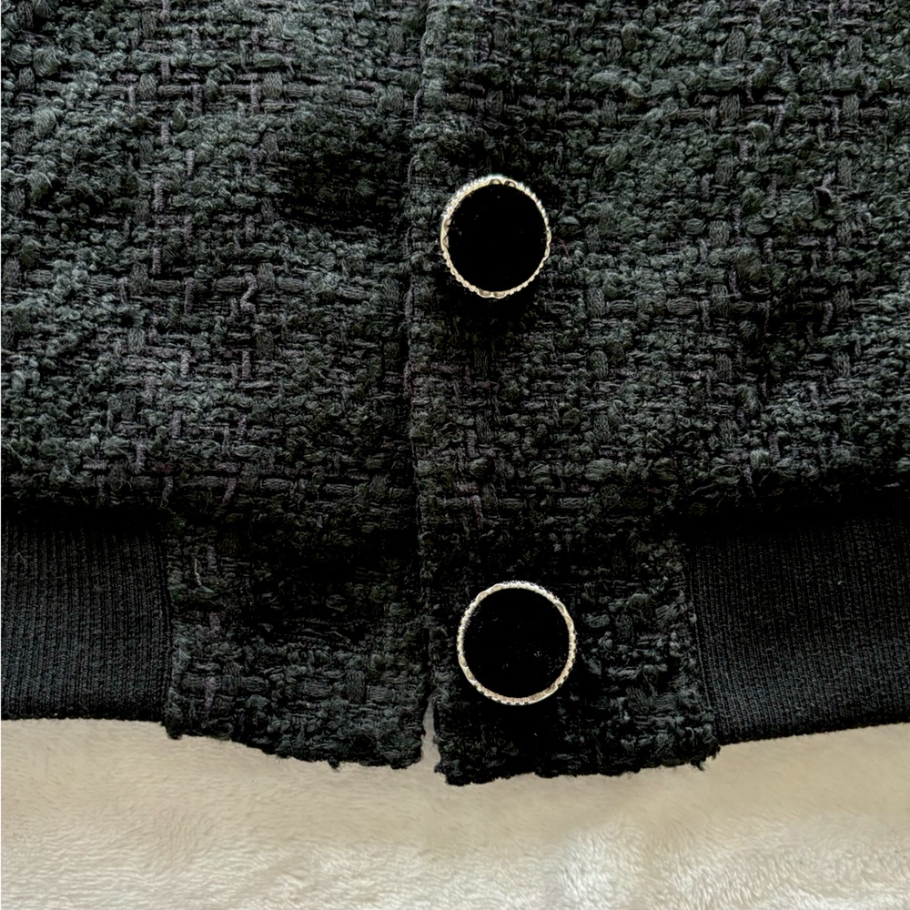 TRUTH by Republic Vintage-Style Cropped Tweed Boucle Bomber Jacket--NWT--12 - Picture 11 of 15